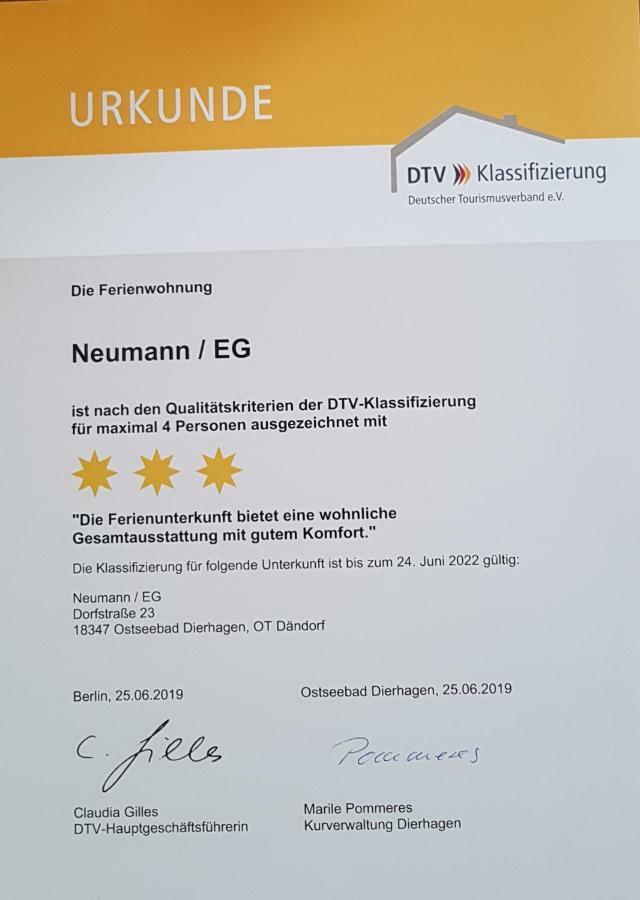 3***Ferienwohnungen Neumann Dändorf Zewnętrze zdjęcie